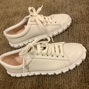 Stuart Weitzman White Fringiecoverstory Sneaker